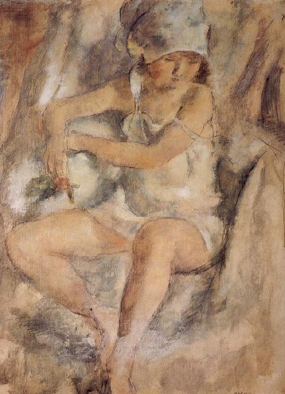 Jules Pascin Maiden wearing Islamic kerchief oil painting picture